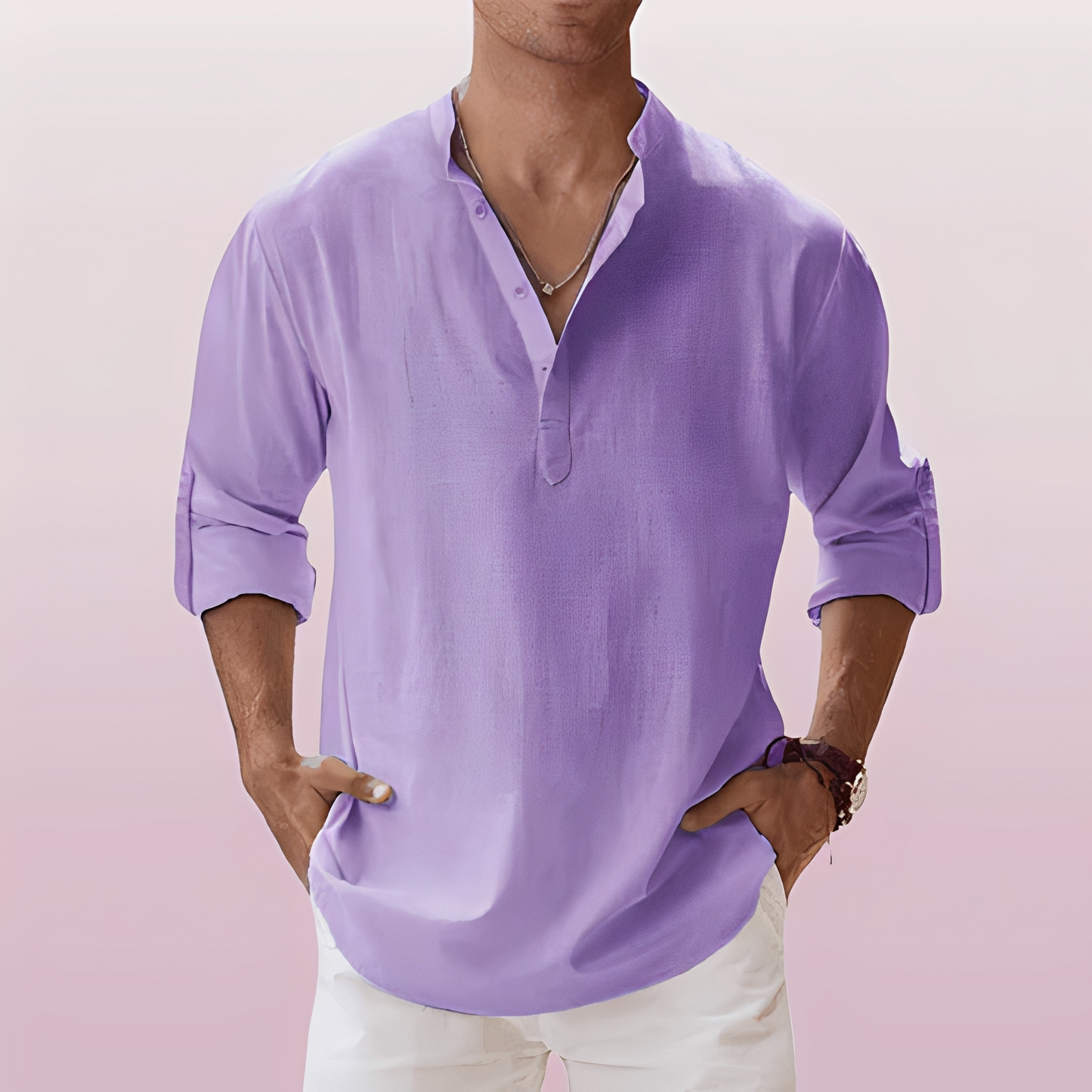 Herren Sommerhemd Slim Fit Modern
