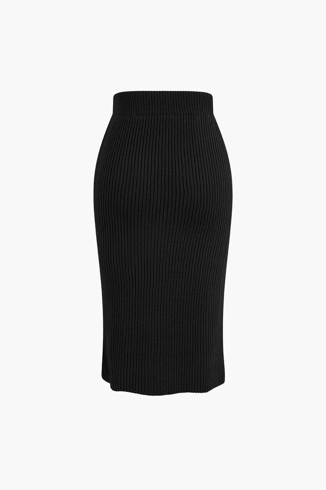 Klara | Damen Strick-Set Wickel-Oberteil Bleistiftrock Eleganz