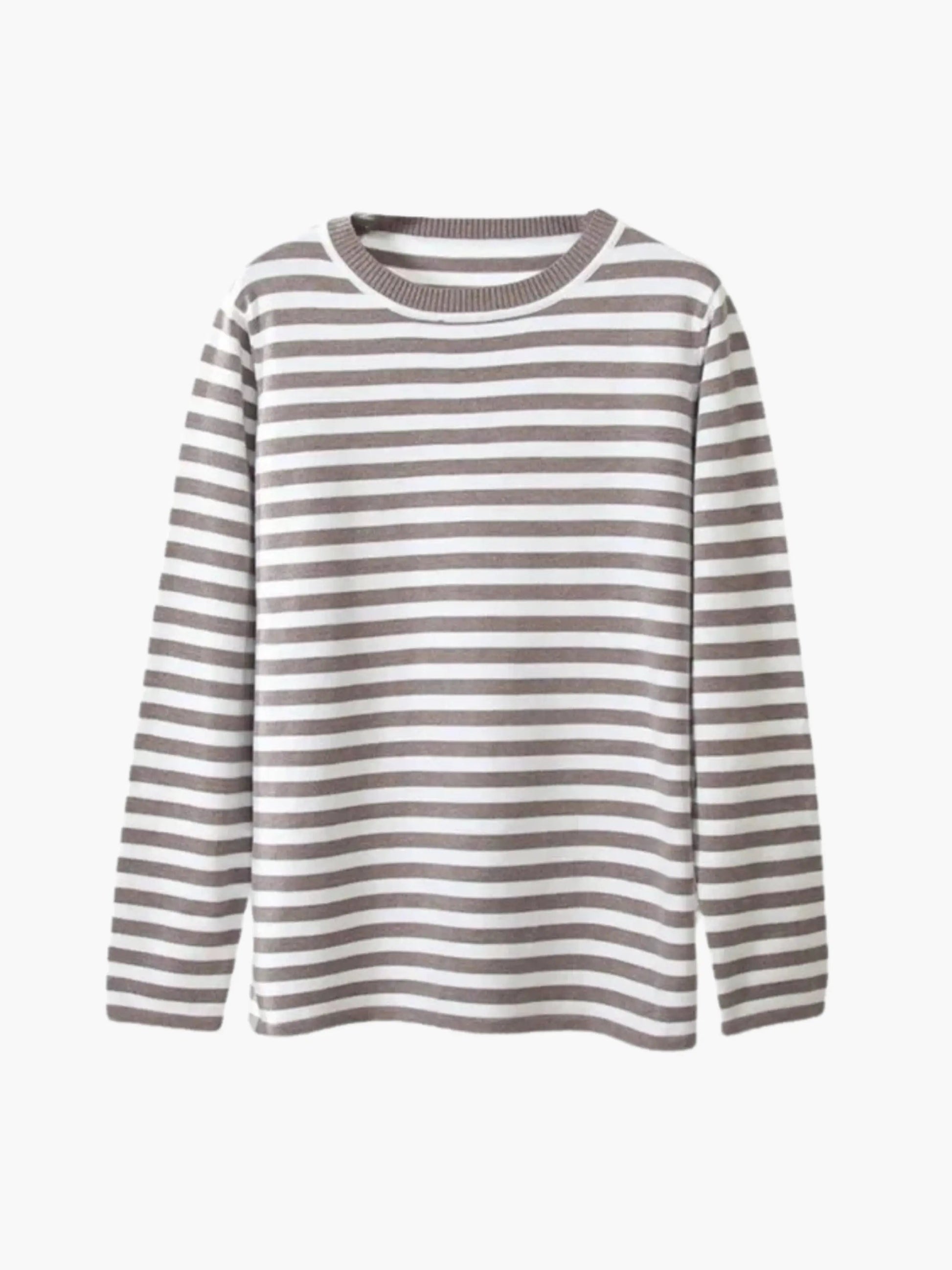Gestreifter Strickpullover Frauen Pullover Warm - BerlinGlamour