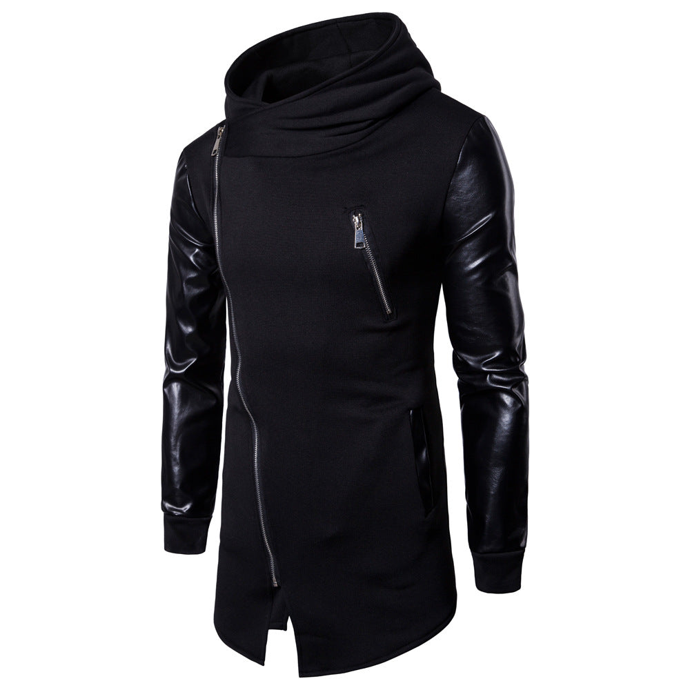 Herren Kapuzenjacke Modern Strukturiert Reißverschluss Elegant