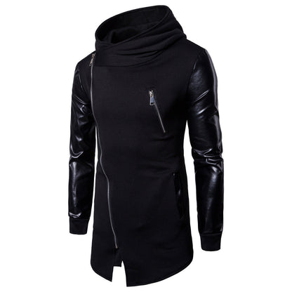 Herren Kapuzenjacke Modern Strukturiert Reißverschluss Elegant