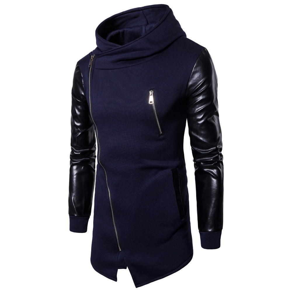 Herren Kapuzenjacke Modern Strukturiert Reißverschluss Elegant