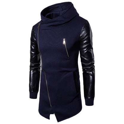 Herren Kapuzenjacke Modern Strukturiert Reißverschluss Elegant
