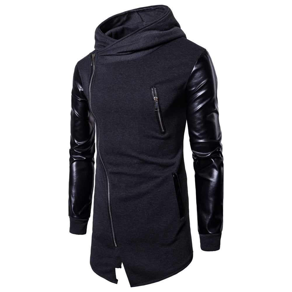 Herren Kapuzenjacke Modern Strukturiert Reißverschluss Elegant