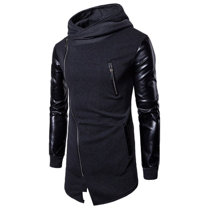 Herren Kapuzenjacke Modern Strukturiert Reißverschluss Elegant