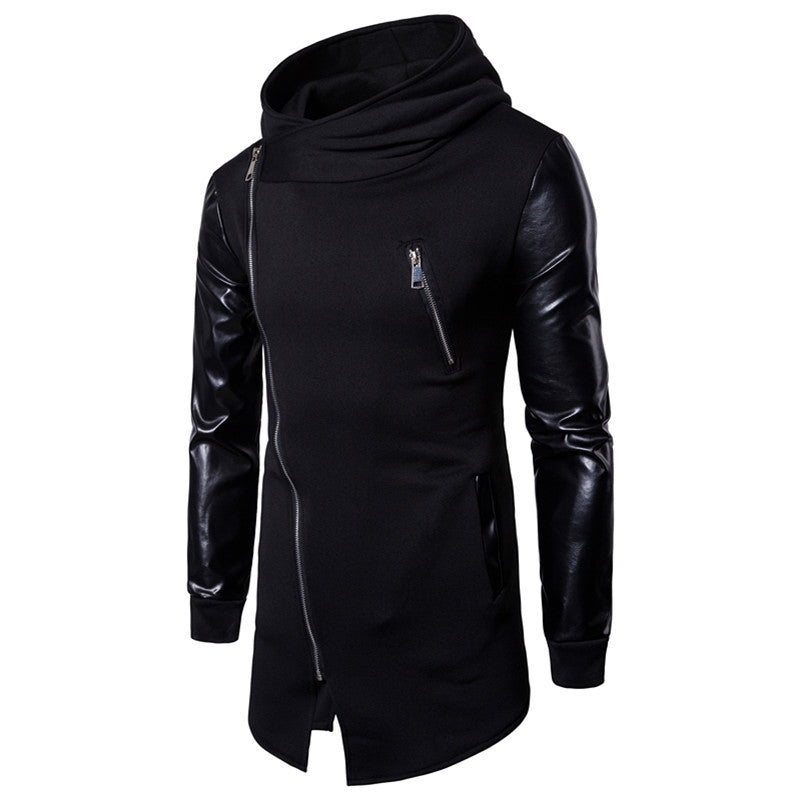 Herren Kapuzenjacke Modern Strukturiert Reißverschluss Elegant