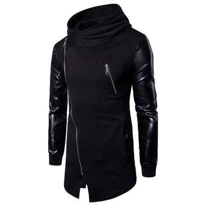 Herren Kapuzenjacke Modern Strukturiert Reißverschluss Elegant