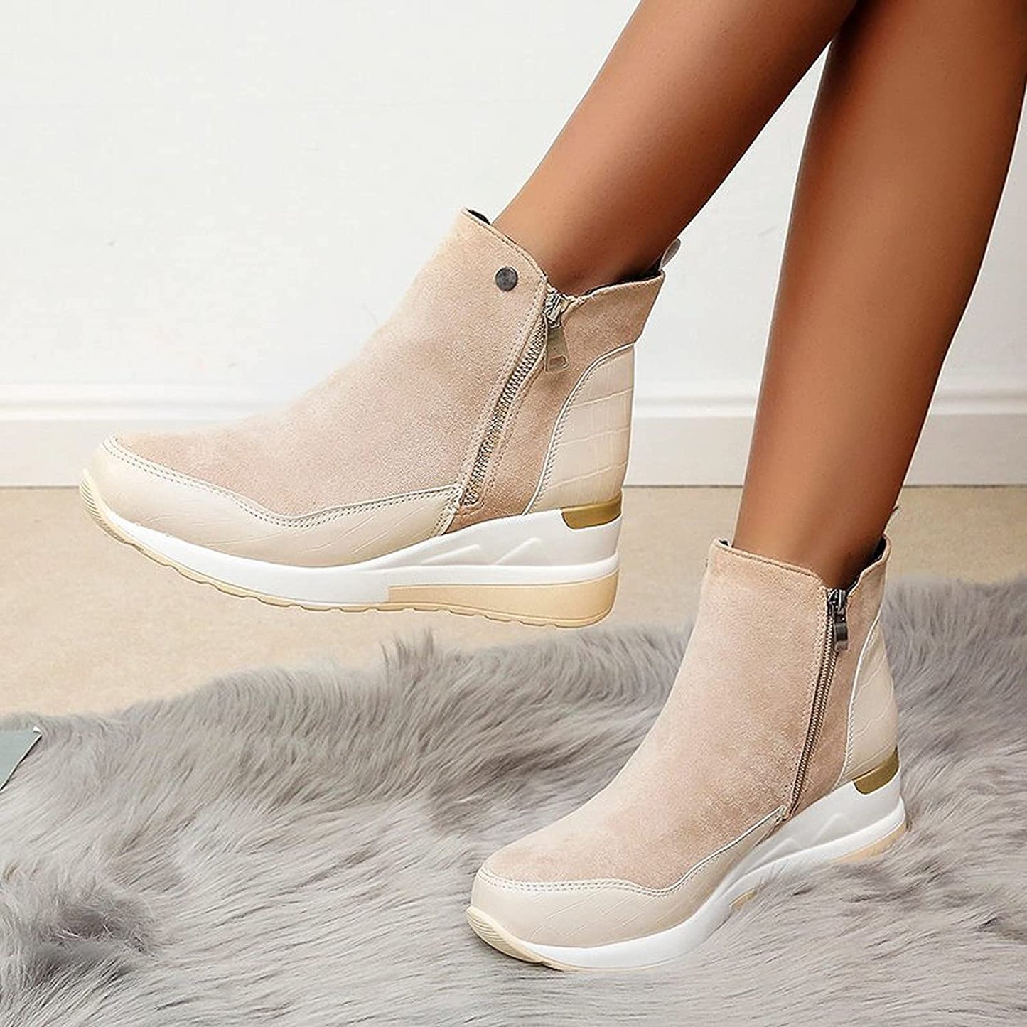 Damen Knöchelstiefel Orthopädisch Bequem - BerlinGlamour