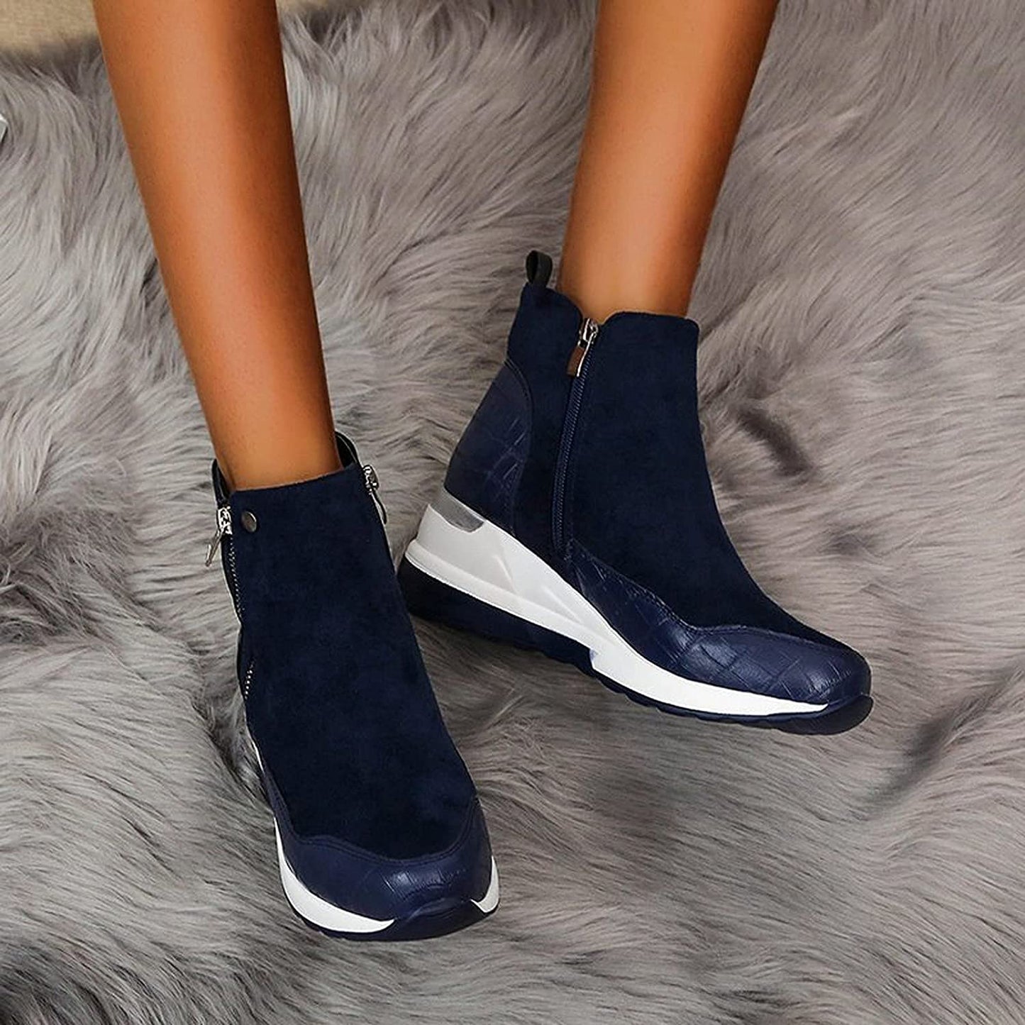 Damen Knöchelstiefel Orthopädisch Bequem