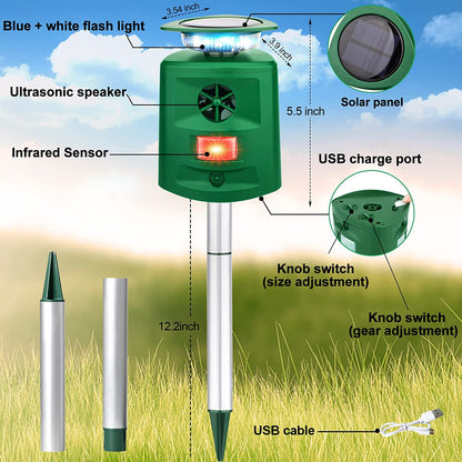 Solar Ultraschall Mückenschutz Repeller