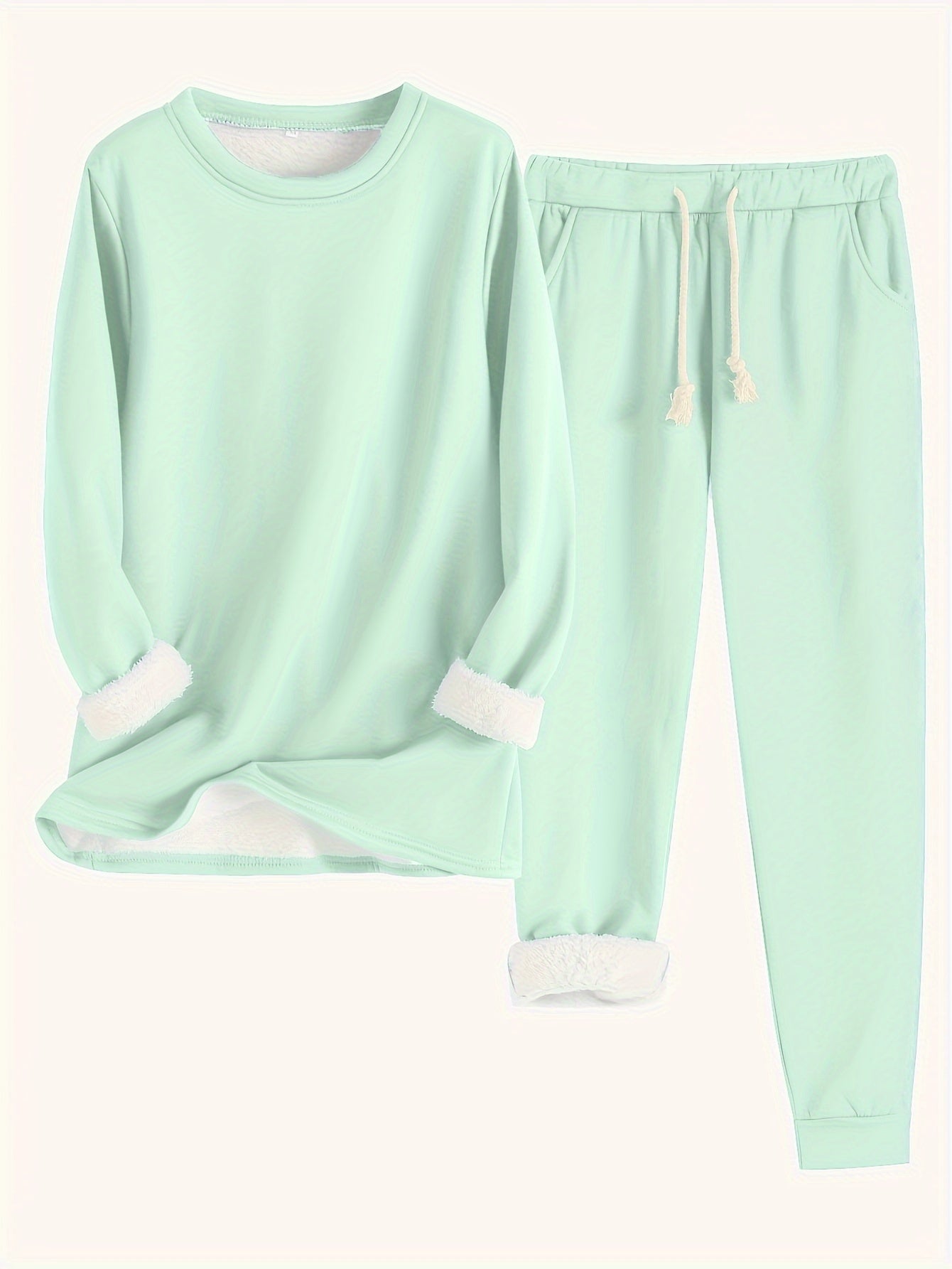 Damen Warmes Winter-Loungewear-Set Bequem