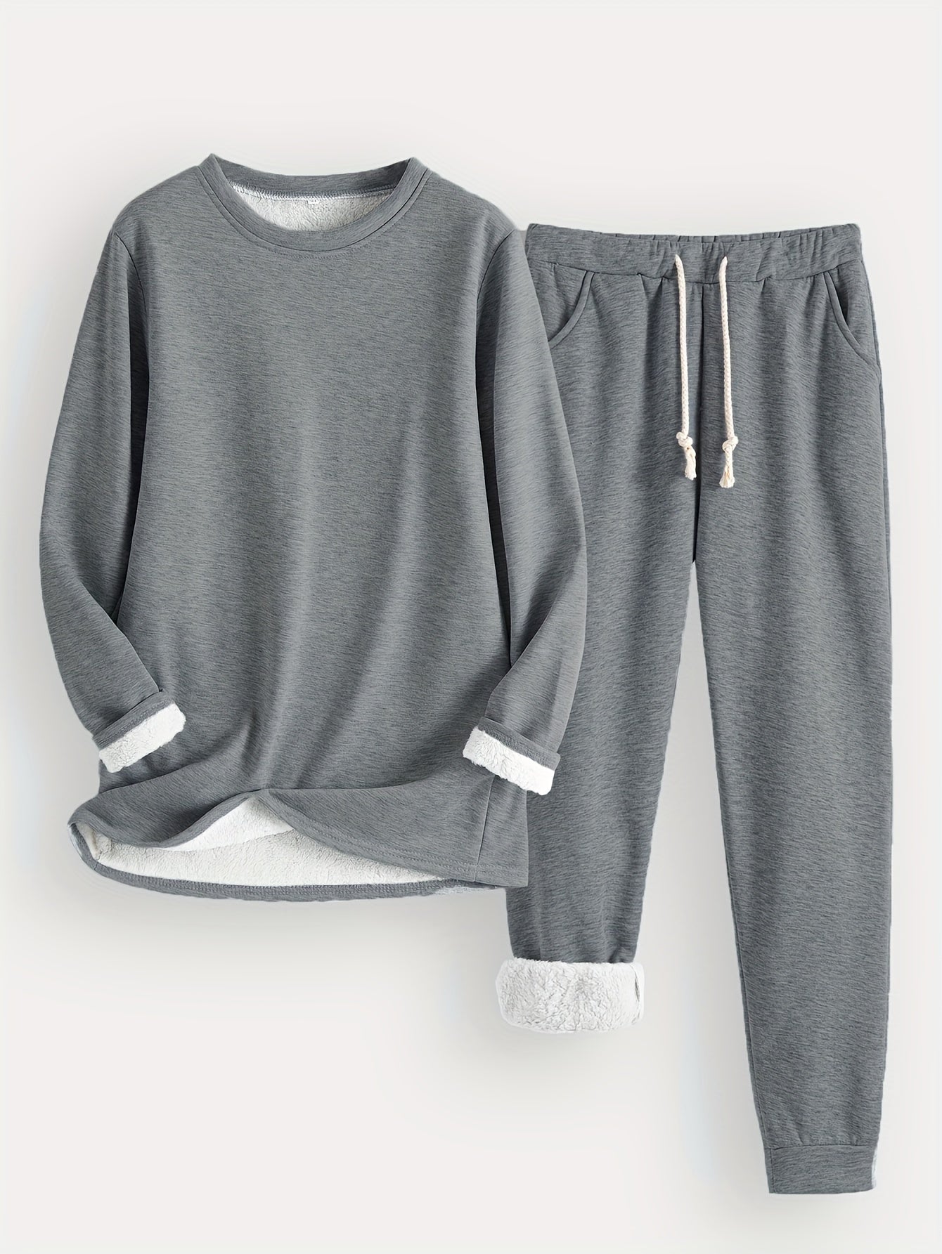 Damen Warmes Winter-Loungewear-Set Bequem