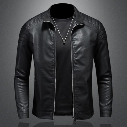 Lederjacke Herren Premium Lederschutzjacke Schwarz