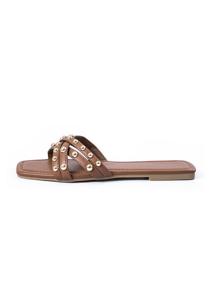 Sandalen mit Nieten Damen Sommer Trend