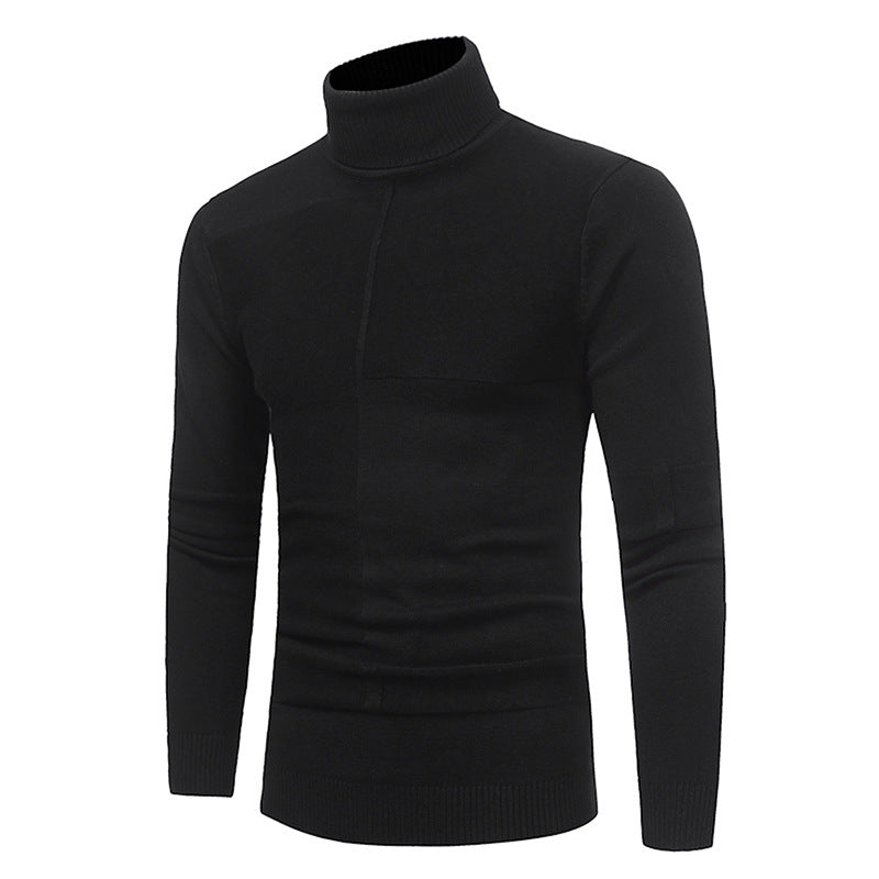 Herren Rollkragenpullover Weich Strick Qualität Made