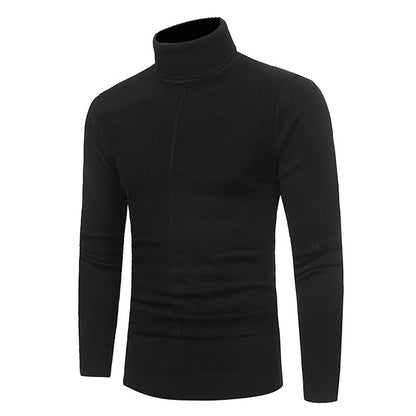 Herren Rollkragenpullover Weich Strick Qualität Made