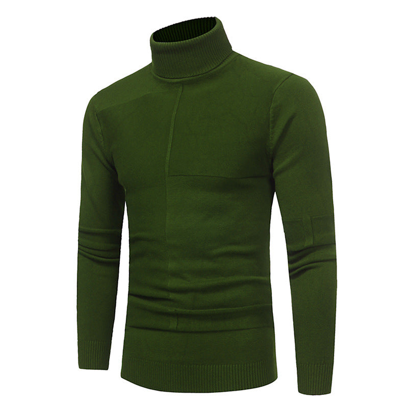 Herren Rollkragenpullover Weich Strick Qualität Made