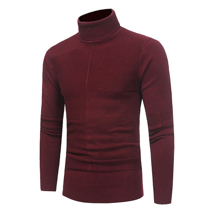 Herren Rollkragenpullover Weich Strick Qualität Made
