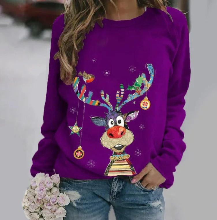 Weihnachtspullover von BerlinGlamour mit Rundhalsausschnitt
