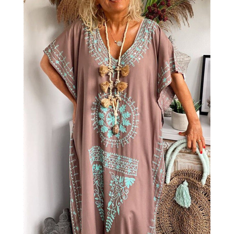 BerlinGlamour Boho Maxidress mit V-Ausschnitt