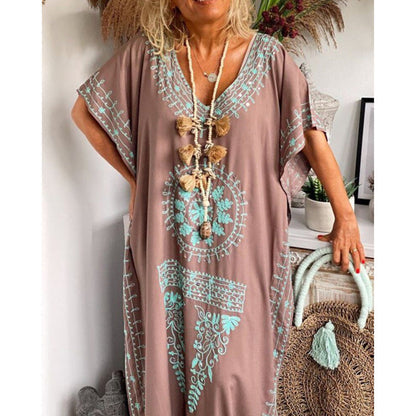 BerlinGlamour Boho Maxidress mit V-Ausschnitt