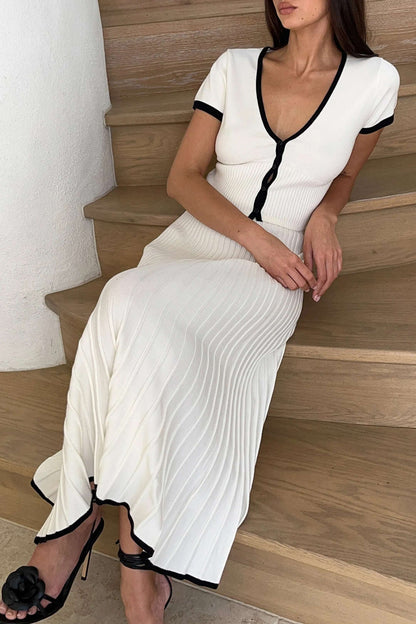 Damen Zweiteiler Set Strick Top und Rock