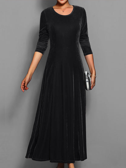 Damen Kleid Lang Slim Fit Abendkleid Elegант