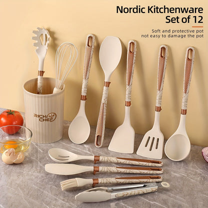 Elegante Silikon Küchenhelfer Set Premium