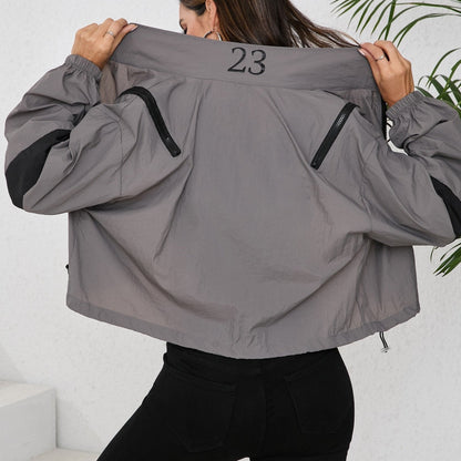 Sportliche Windbreaker Jacke Wasserabweisend Frauen