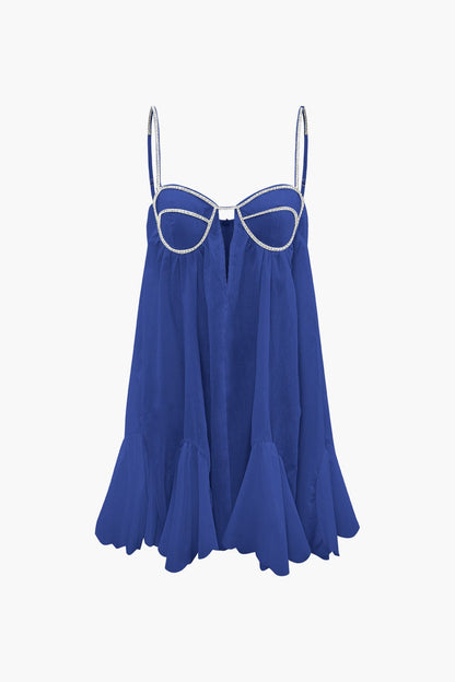 Kleid Mit Trägern Glitzernd Feminin Partykleid
