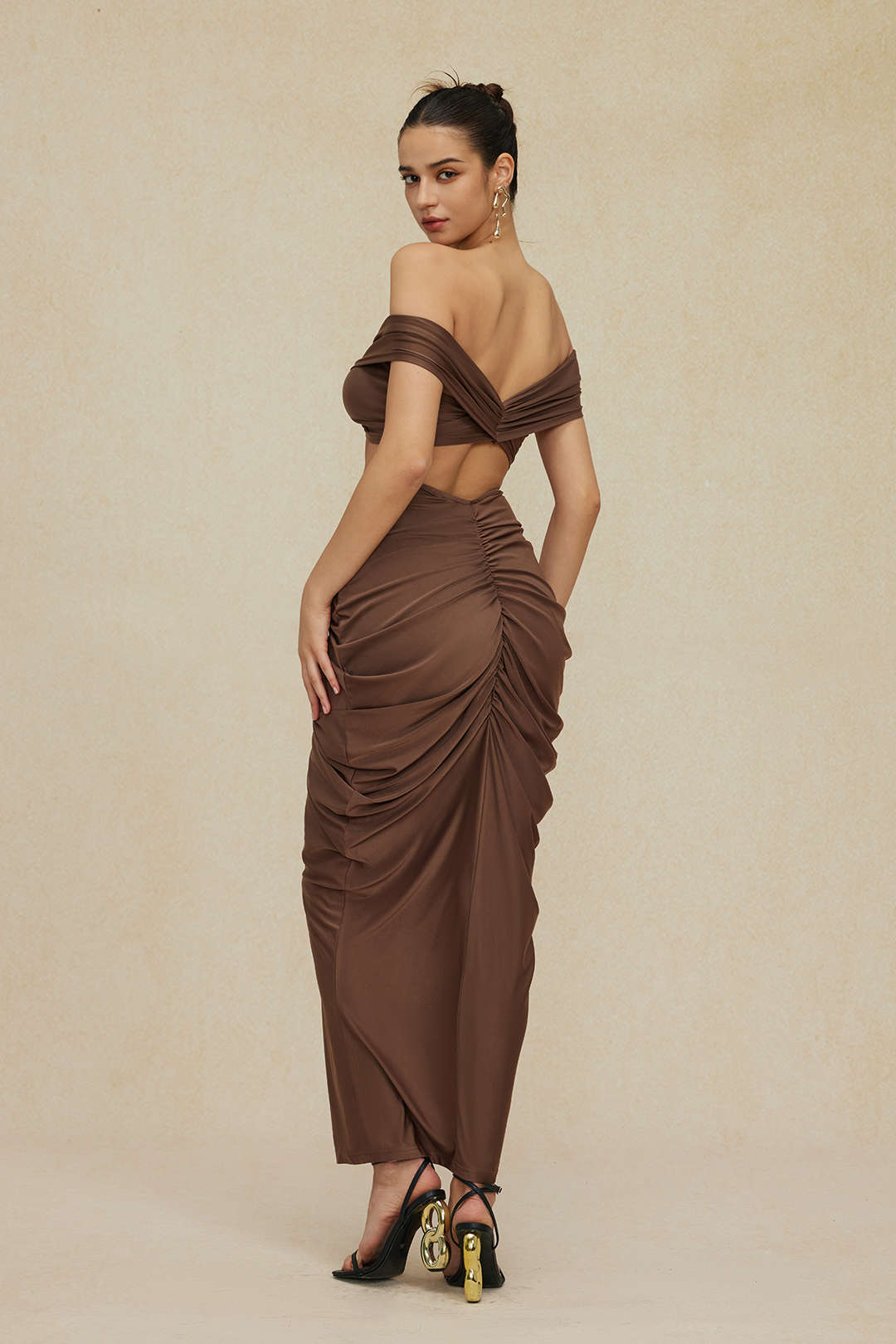 Elegantes Off-Shoulder-Set mit Drapierung Damen