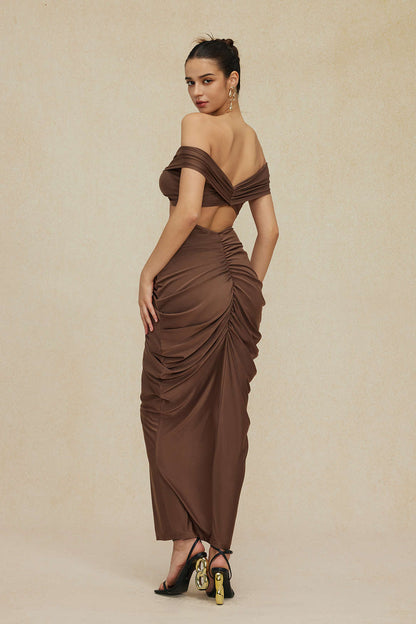 Elegantes Off-Shoulder-Set mit Drapierung Damen