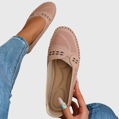 Damen Loafer Schuhe Lässig Perforiert Bequem