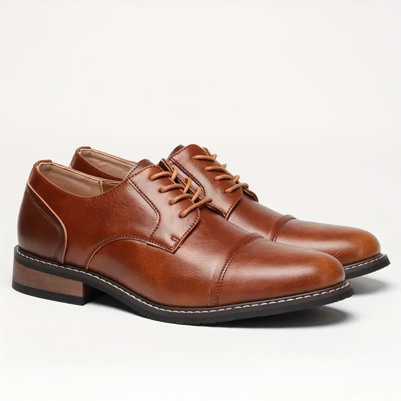 Herren Derby Schuhe Vintage Look Lederschuhe