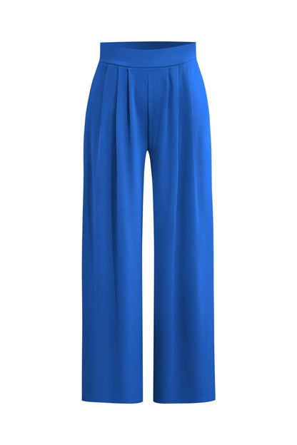 Elegantes Frauen Zweiteiler Set Crop Top Palazzo Hose