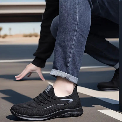 Herren Sportschuhe Leicht Vielseitig Laufschuhe Schwarz
