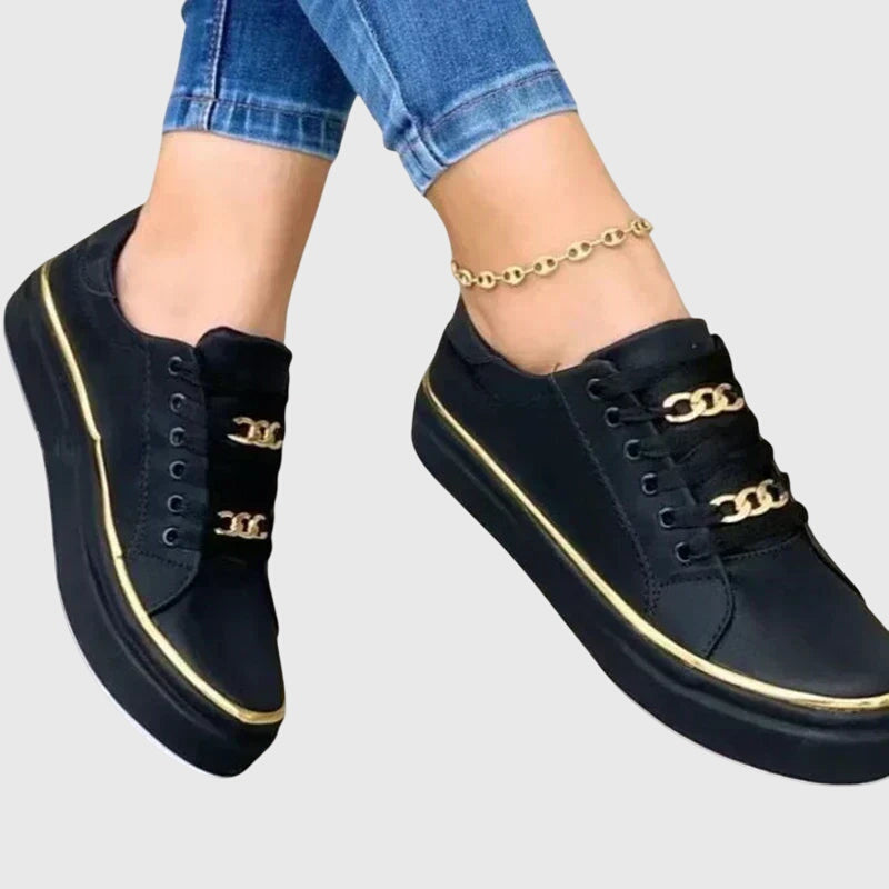 Damen Sneaker Lässig Samt Schnürsenkel Sommer - BerlinGlamour