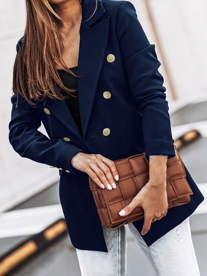 Damen Blazer Bürojacke Doppelknopf Modern
