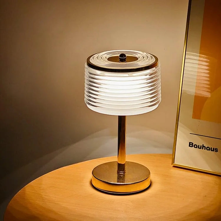 Moderne LED Tischlampe Ringform Dimmbar