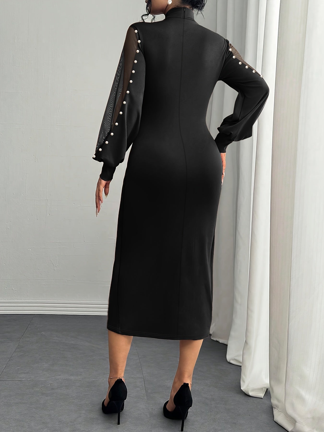 Elegantes Abendkleid mit Fließenden Ärmeln Lang