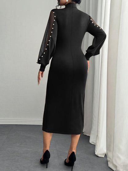 Elegantes Abendkleid mit Fließenden Ärmeln Lang