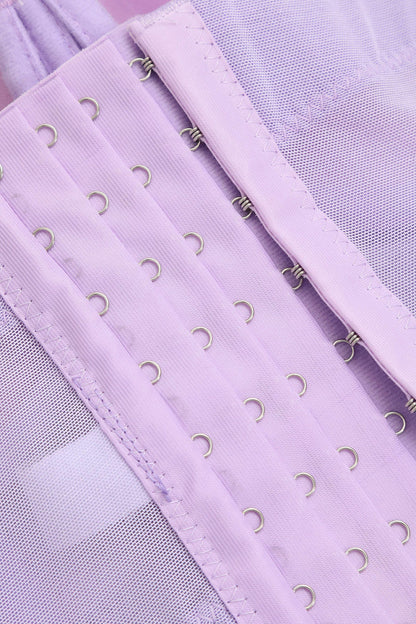 Bustier-Top Figurbetont Mit Bügel-Cups und Mesh-Struktur