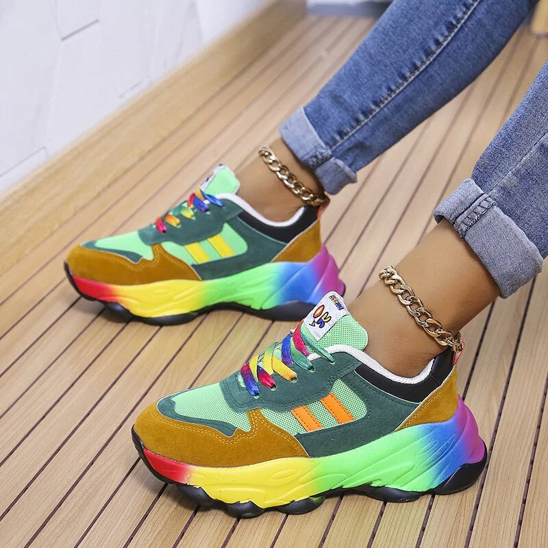 Orthopädische Sneaker Bunt Stilvoll Frauen Schuhe