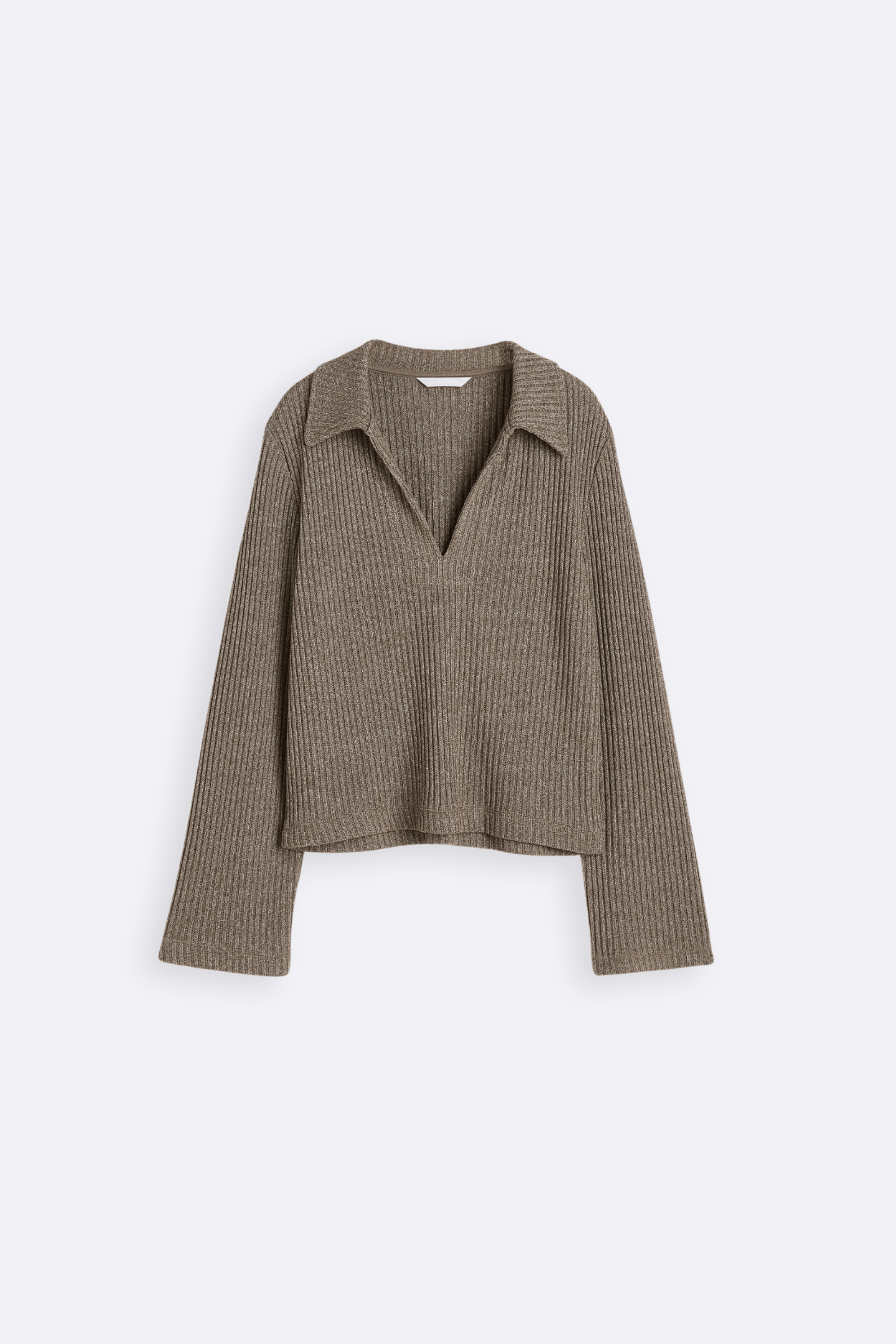 Gerippter Pullover mit Kragen für Herren - BerlinGlamour