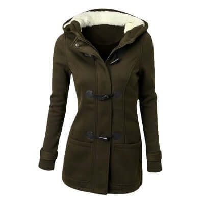 Damen Fleecejacke Kapuzenjacke Warm Gemütlich