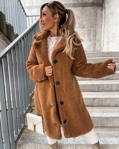 Teddy Jacke aus Kunstpelz, Übergröße | Yvain
