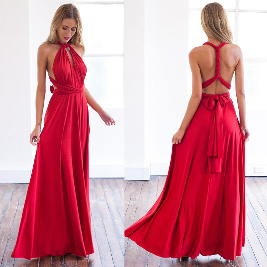 Elegantes Brautjungfernkleid Damen lang
