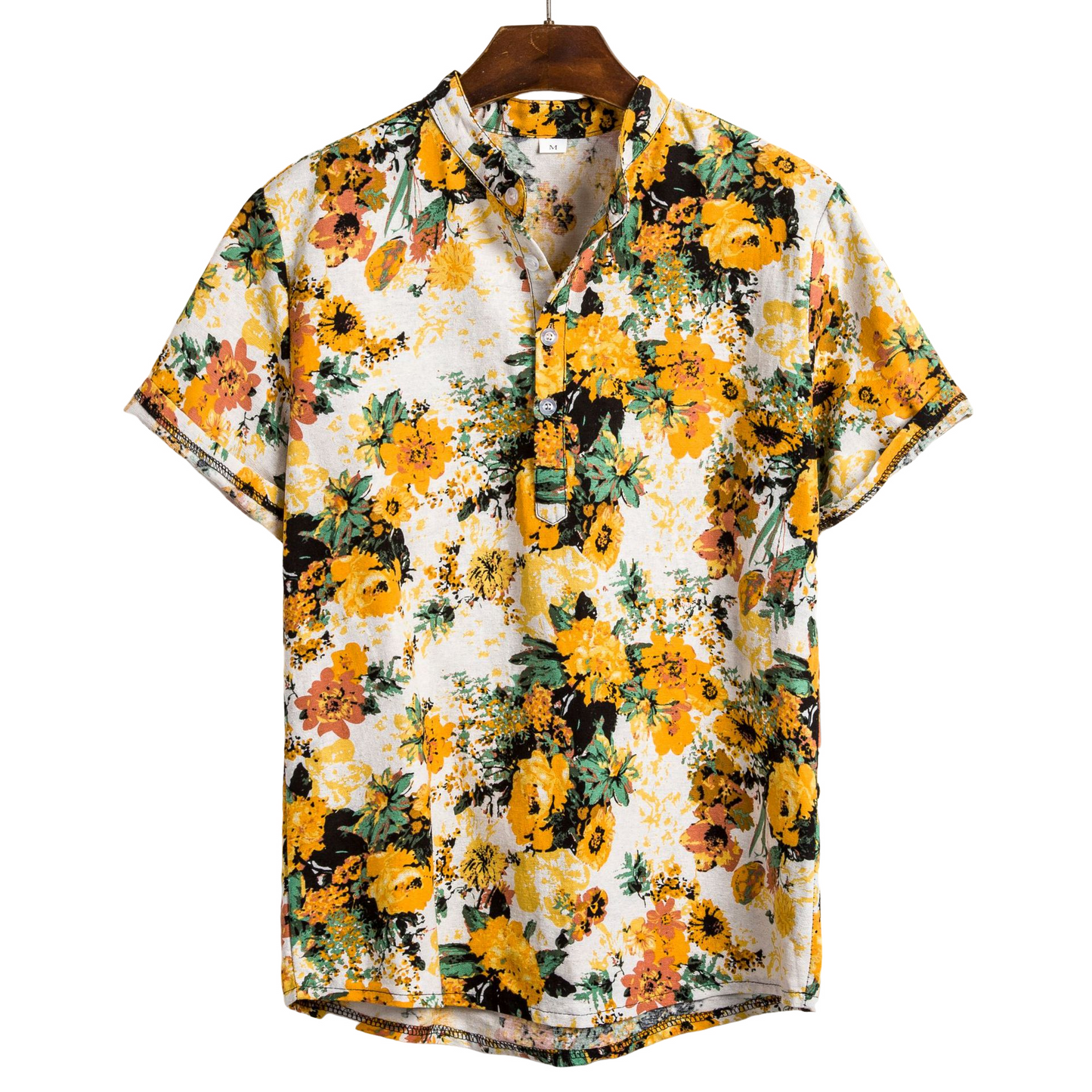 Herren Hemd Blumenmuster Bequem Freizeit - BerlinGlamour