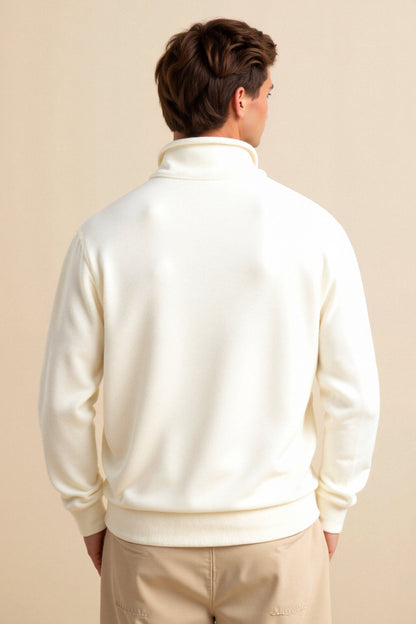 Wärmer Fleece Pullover Reißverschluss Modern