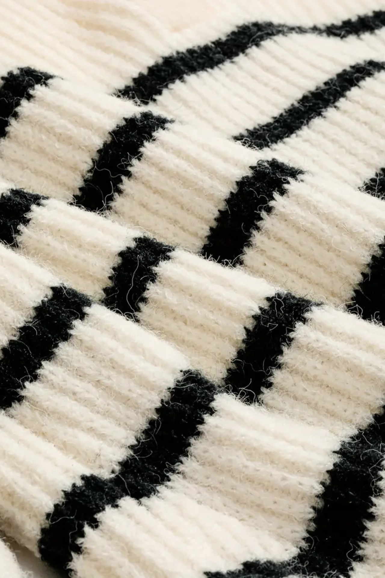 Gestreifte Pullover Mit Kragen Warm Modern